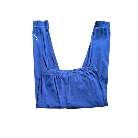 Women’s Blue Activewear Sweats by Nike DRI-fit Sz Medium L outer leg Nike swoosh - Picture 3 of 4